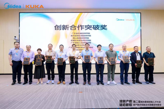 产教协同 智领未来——beat365获美的集团第二届技能人才大会创新合作突破奖